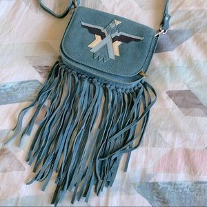 Genuine Suede Cross Body Purse